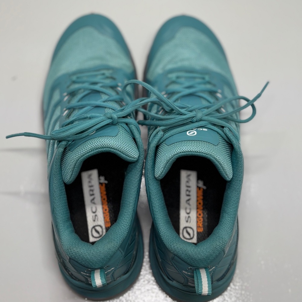 SCARPA Rush Trail Running Shoes Women’s 10 men’s 9 Teal  Vibram Hiking Sneakers - Picture 14 of 16
